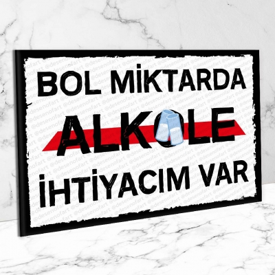 Bol miktarda... Retro Ahşap Poster