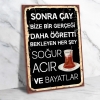 Çay Retro Ahşap Poster