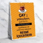 Çay  Ahşap Retro Poster