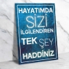 Hayatımda sizi ilgilendiren... Retro Ahşap Poster