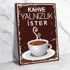 Kahve Retro Ahşap Poster