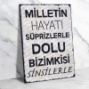 Milletin hayatı... Retro Ahşap Poster