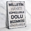 Milletin hayatı... Retro Ahşap Poster