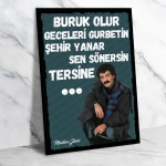 Müslüm Gürses Ahşap Retro Poster