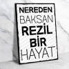 Nereden baksan... Retro Ahşap Poster