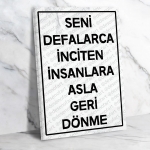 Seni Defalarca... Ahşap Retro Poster