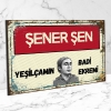 Yeşilçamın Badi Ekremi Şener Şen Retro Ahşap Poster