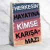 Herkesin Hayatına...   Retro Ahşap Poster