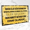 Bana İlgi Göstermeyip... Ahşap Retro Poster