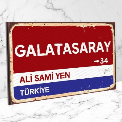 Galatasaray  Ahşap Retro Poster