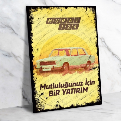 Hacı Murat Retro Ahşap Poster