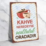 Kahve  Ahşap Retro Poster
