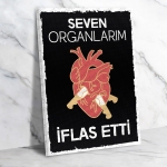 Seven Organlarım... Ahşap Retro Poster