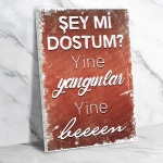 Şey mi Dostum... Ahşap Retro Poster