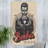 Barber Shop  10  Parçalı Ahşap Mdf Tablo Seti