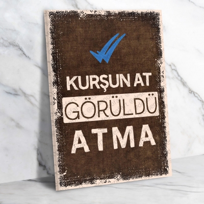 Kurşun At Ahşap Retro Vintage Poster 