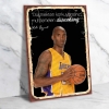 Kobe Bryant Ahşap Retro Poster