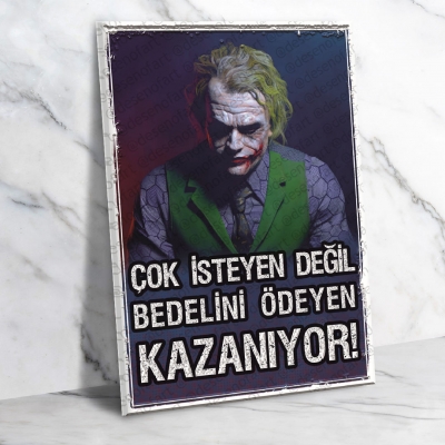 Bedelini Ödeyen Retro Ahşap Poster