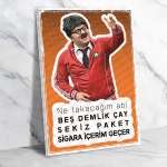 Ne Takacağım Abi Ahşap Retro Poster