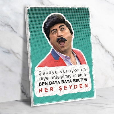 Şakaya Vuruyorum Diye Anlaşılmıyor :)) AbiAhşap Retro Poster