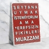 Şeytana uymak istemiyorum Retro Ahşap Poster