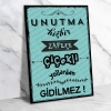 Unutma hiçbir zafere çiekli yollardan gidilmez Ahşap Retro Poster