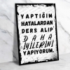 Yaptığım hatalardan ders alıp daha iyilerini yapıyorumAhşap Retro Poster