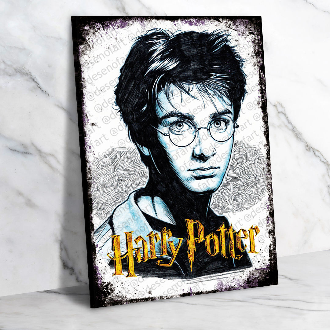 Harry Potter Ahşap Retro Vintage Poster 