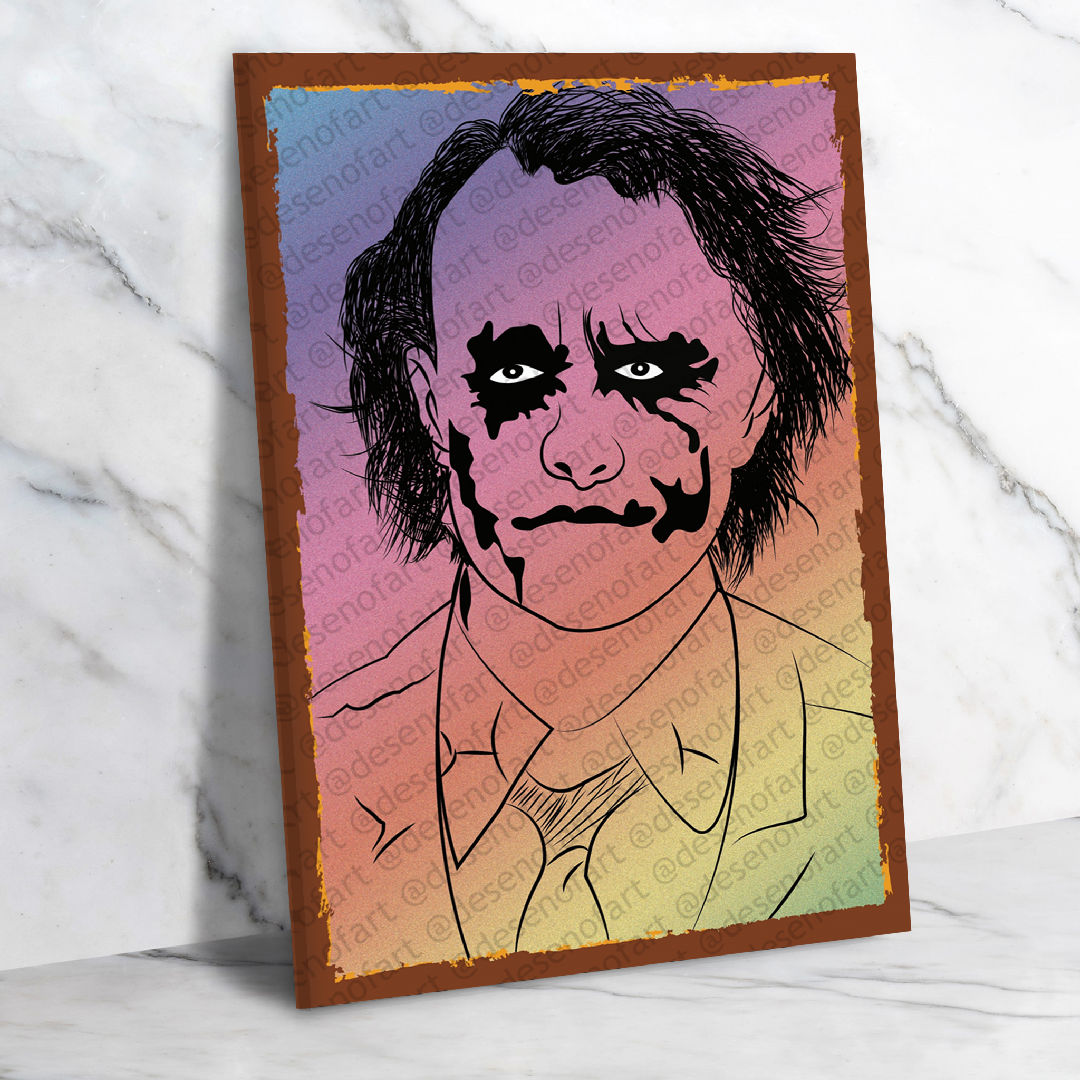 Joker Ahşap Retro Vintage Poster 