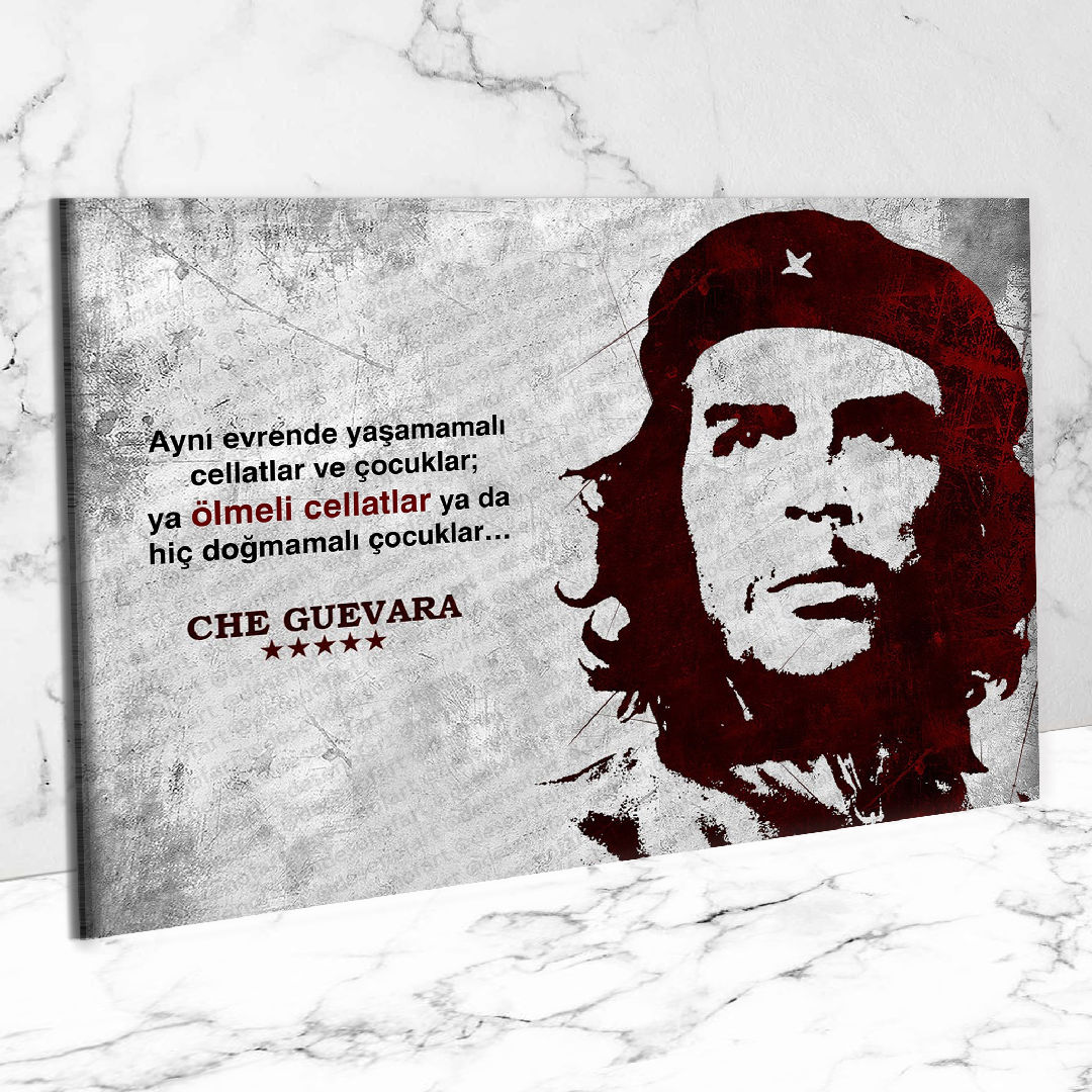 Che Guevara Ahşap Retro Vintage Poster 