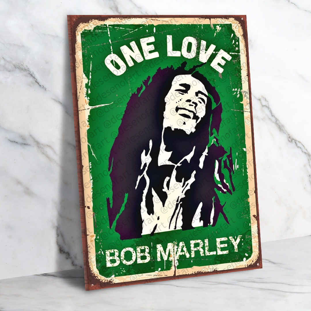 Bob Marley Ahşap Retro Vintage Poster 