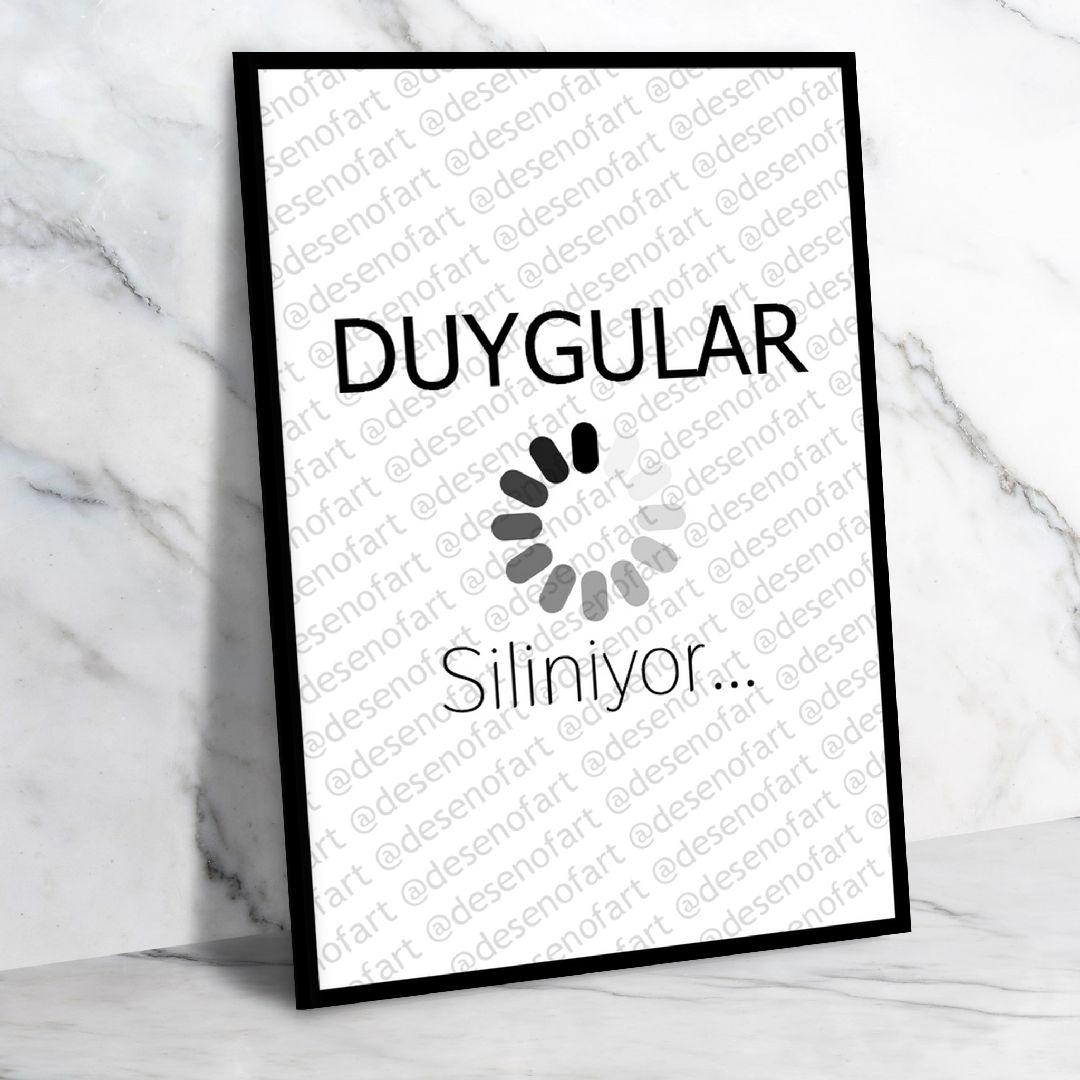 Duygular Siliniyor Ahşap Retro Vintage Poster 