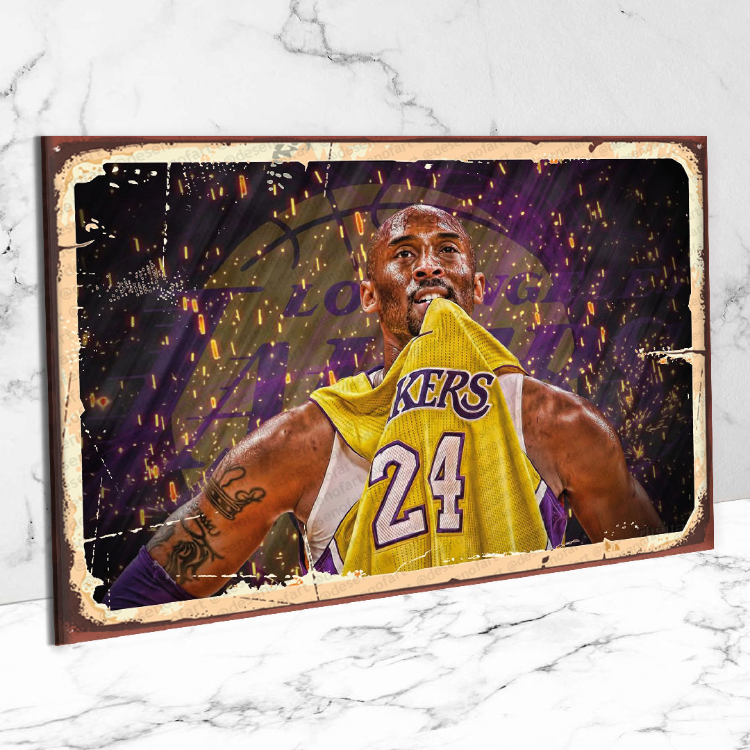 Kobe Bryant  Ahşap Retro Poster