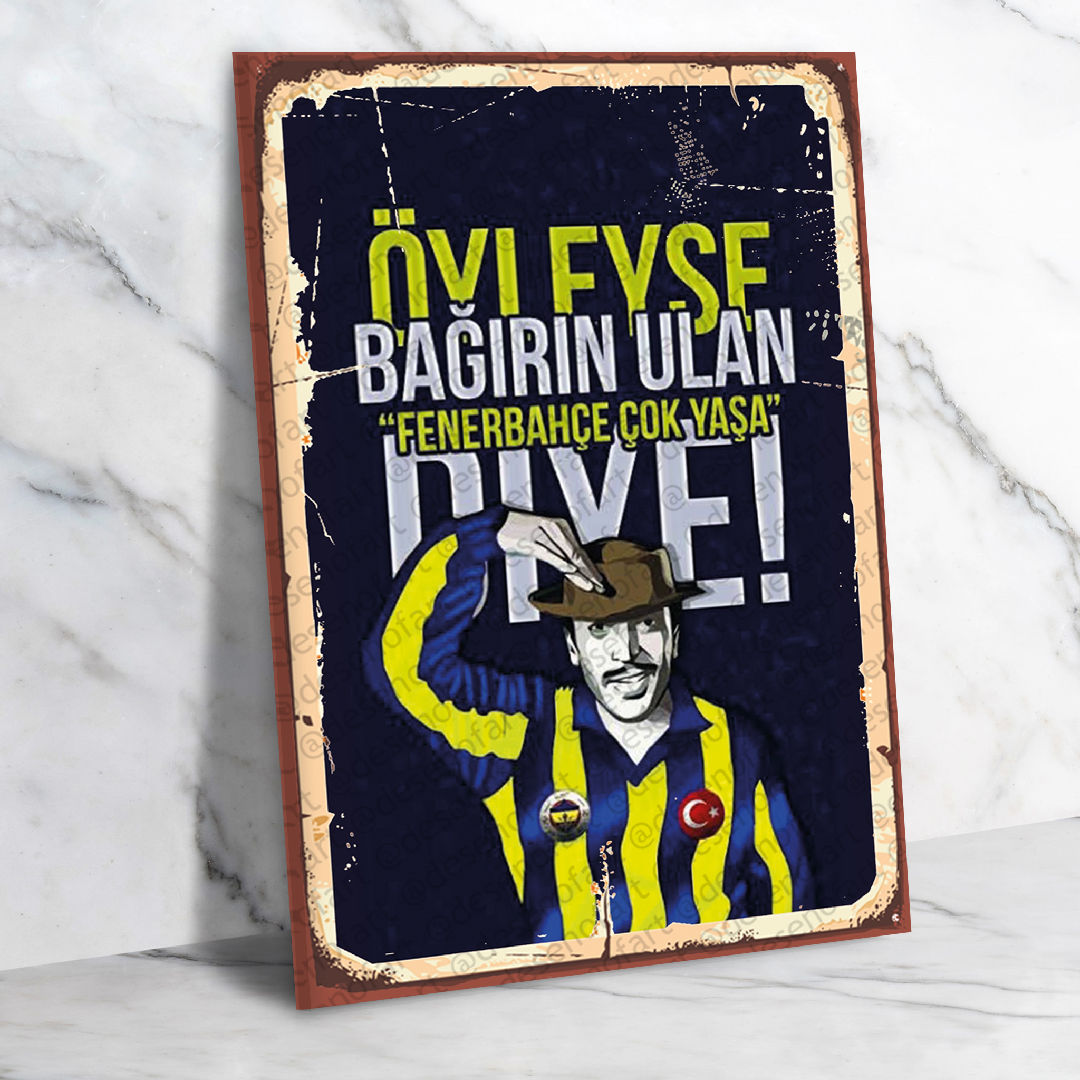 Fenerbahçe Ahşap Retro Poster