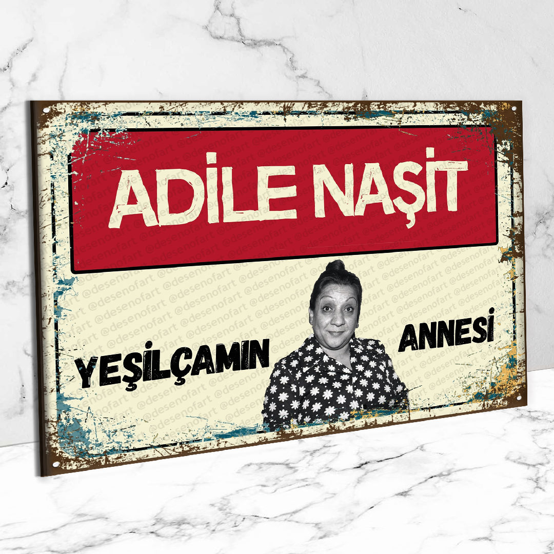 Yeşilçamın Annesi Adile Naşit Ahşap Retro Poster