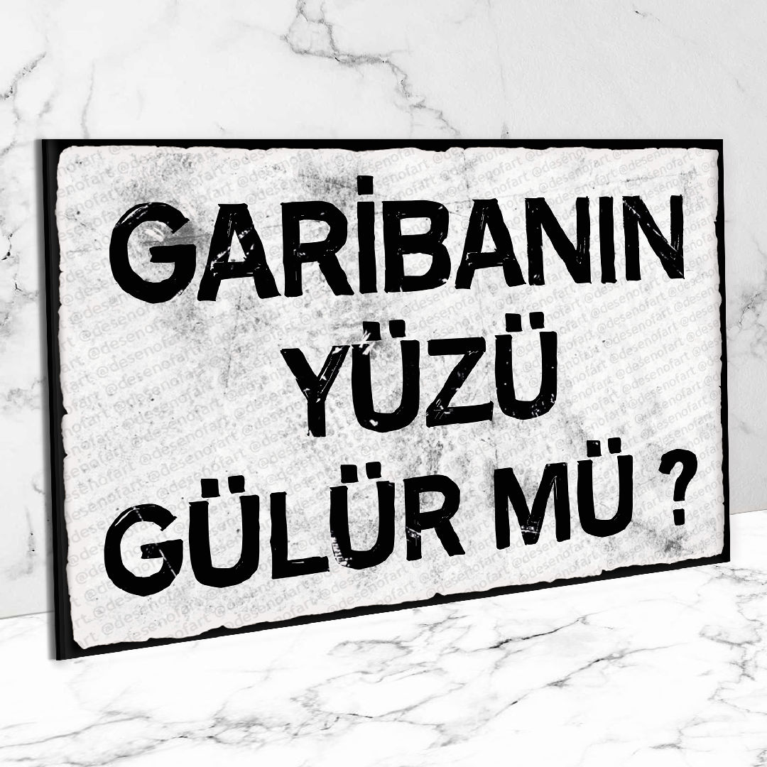  Garibanın yüzü gülür mü? Ahşap Retro Poster