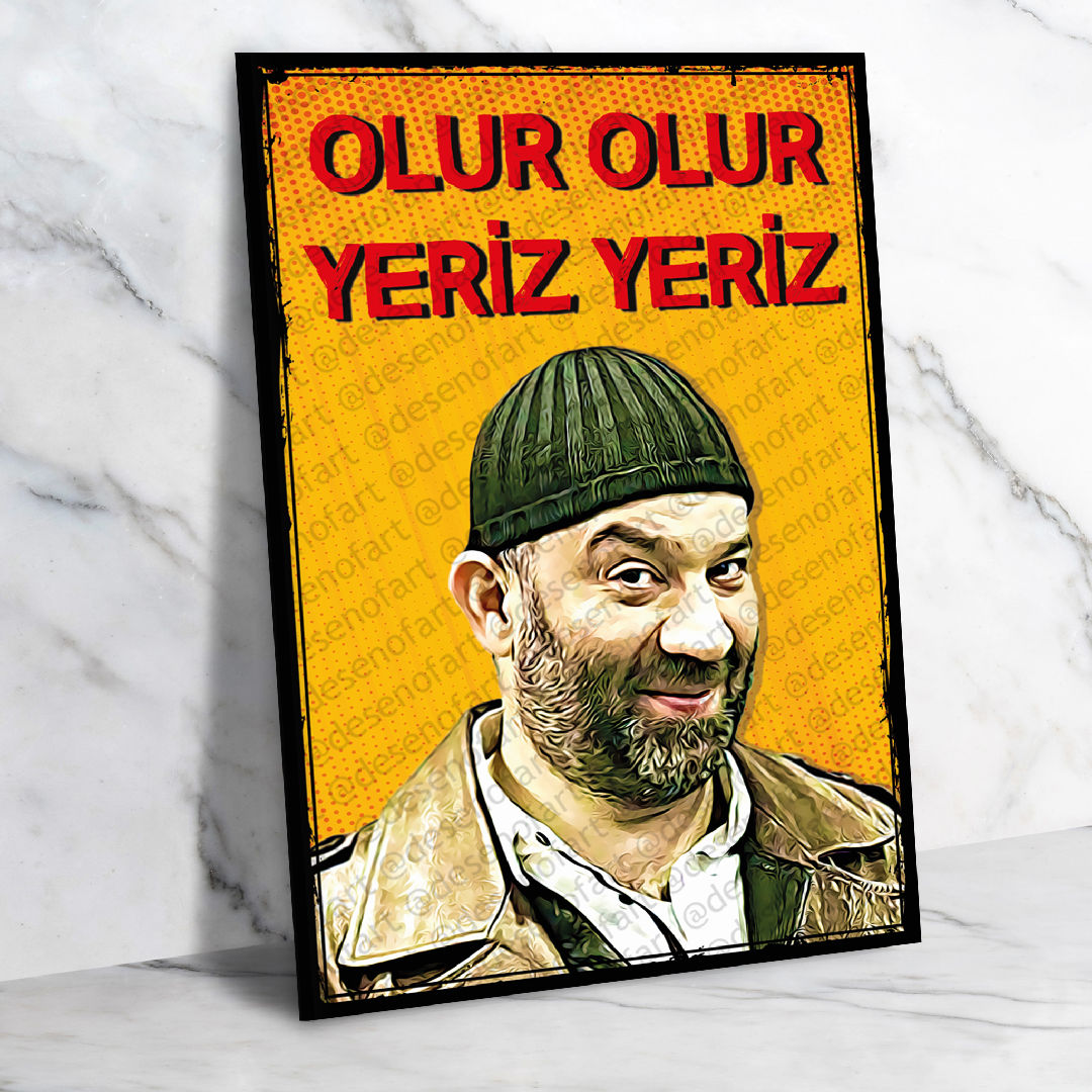 Mesut Komiser Olur Olur Yeriz Arka Sokaklar Ahşap Retro Poster