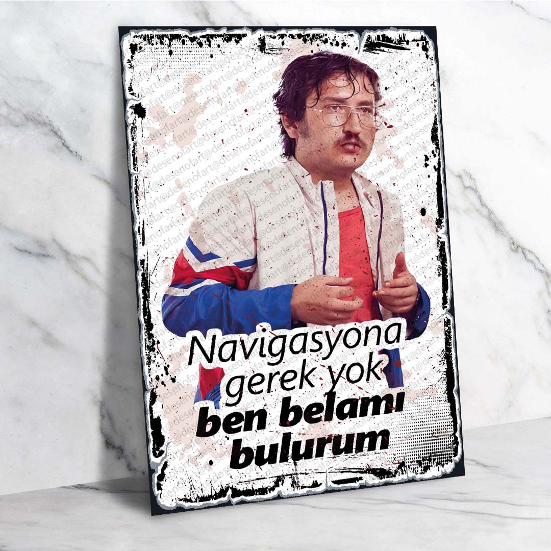 Komik Retro Ahşap Poster - Mizah ve Günlük Yaşam Temalı Vintage Dekor
